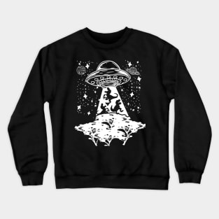 Prehistoric Vintage Dinosaur Alien Abduction Shirt Crewneck Sweatshirt